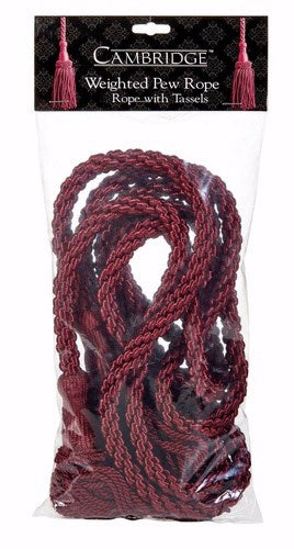 Weighted Pew Rope-20'-Burgundy
