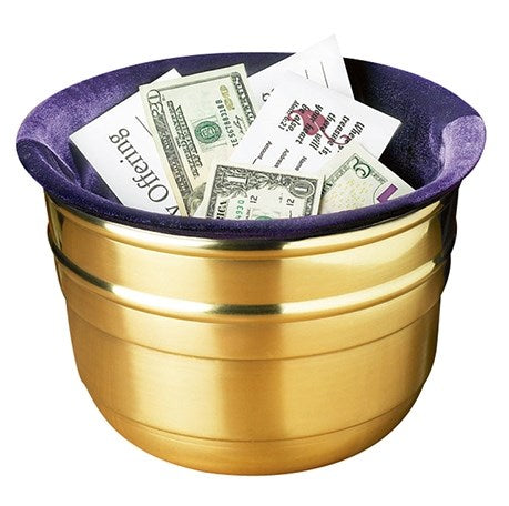 Offering Pot With Bag-Large-Purple