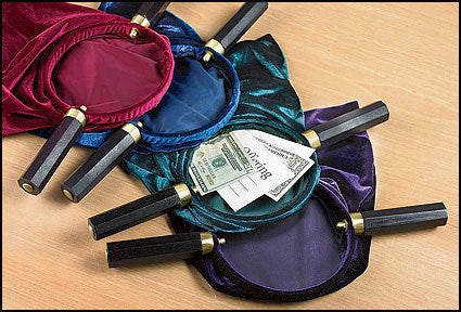 Offering Bag With Handles-Purple (Pack Of 4)