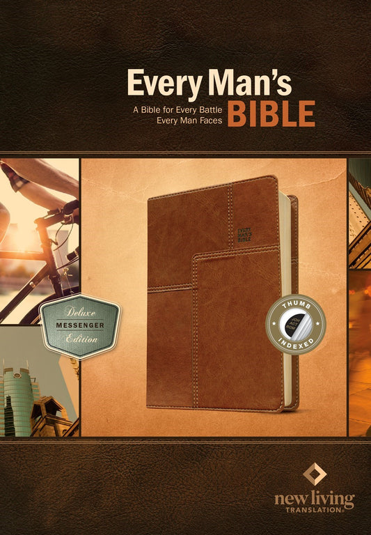 NLT Every Man's Bible: Deluxe Messenger Edition-Layered Brown LeatherLike Indexed