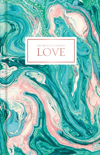 Love-Pink And Teal Marble Journal