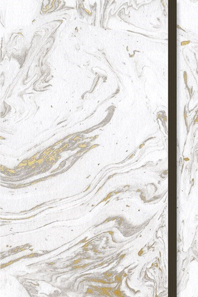 Journal-White Marble With Band
