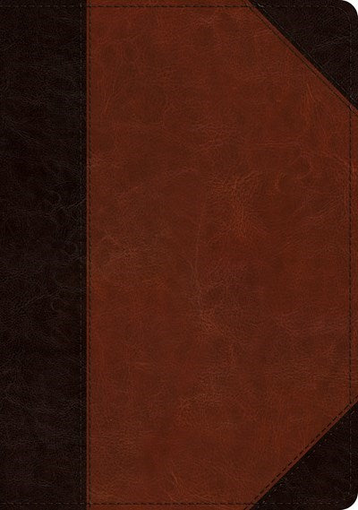 ESV Large Print/Wide Margin Bible-Brown Cordovan Portfolio Design TruTone