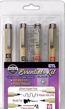 Pen-Pigma Micron Essentials Kit (Set Of 5)