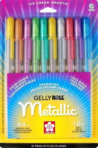 Pen-Gelly Roll Metallic (10 Pack Assorted)