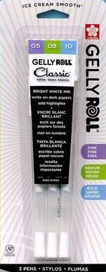 Pen-Gelly Roll Classic (05/08/10)-White (Carded) (Pack Of 3)