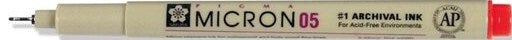 Pen-Pigma Micron (05) MED Point Bible Note Pen-Red