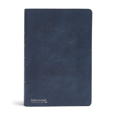 CSB (in)courage Devotional Bible-Navy Genuine Leather Indexed