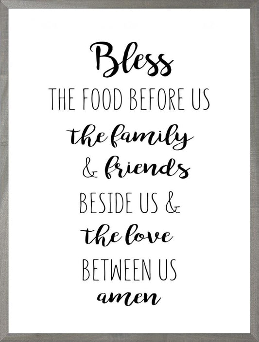 Framed Art-Bless The Love Between Us (White) (8 X 10) (Farmhouse Art)