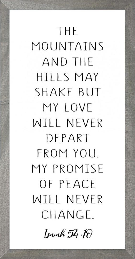 Framed Art-Promise Never Changes (White) (8 X 16) (Farmhouse Art)