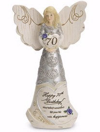 Figurine-Angel-70th Birthday (6")