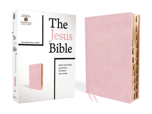 NIV The Jesus Bible (Comfort Print)-Pink Leathersoft Over Board Indexed