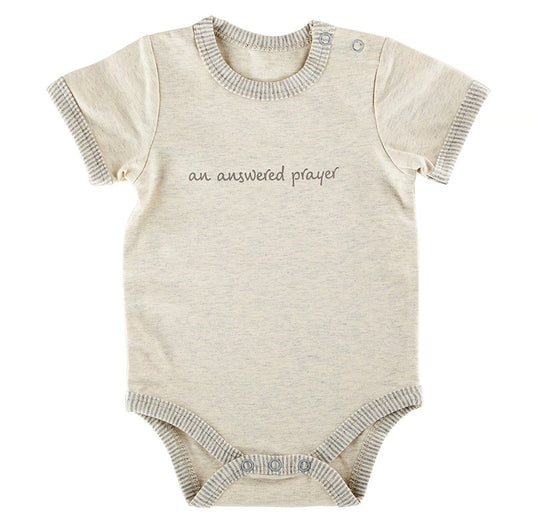 Snapshirt-Cream/Grey-An Answered Prayer (0-3 Months)