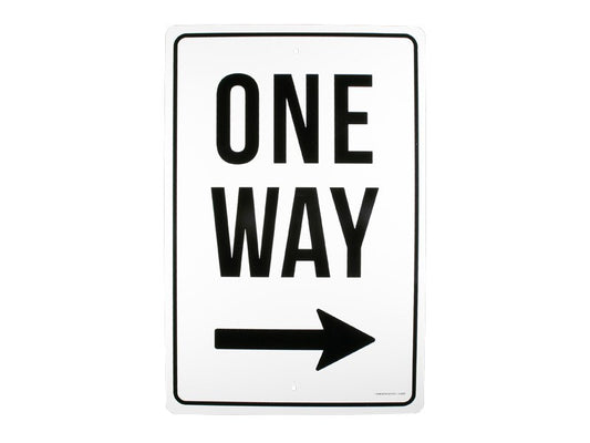 Sign-One Way w/Right Arrow