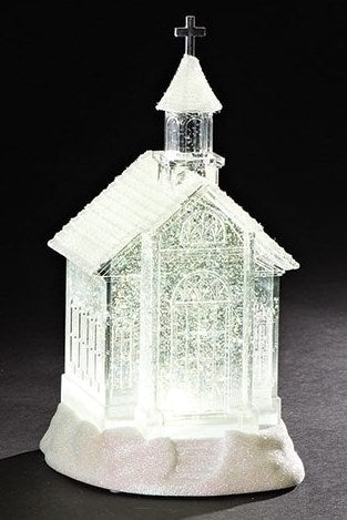 Figurine-LED Church-Swirl Dome (10.25")