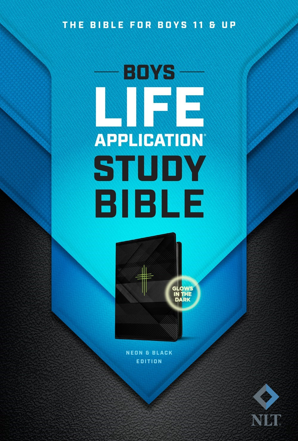 NLT Boys Life Application Study Bible-Neon/Black TuTone