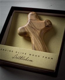 Palm Cross-Olive Wood-Boxed (3.5")