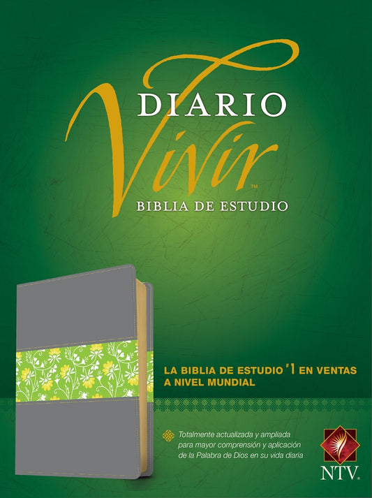 NTV Life Application Study Bible (Biblia De Estudio Del Diario Vivir)-Gray/Green LeatherLike