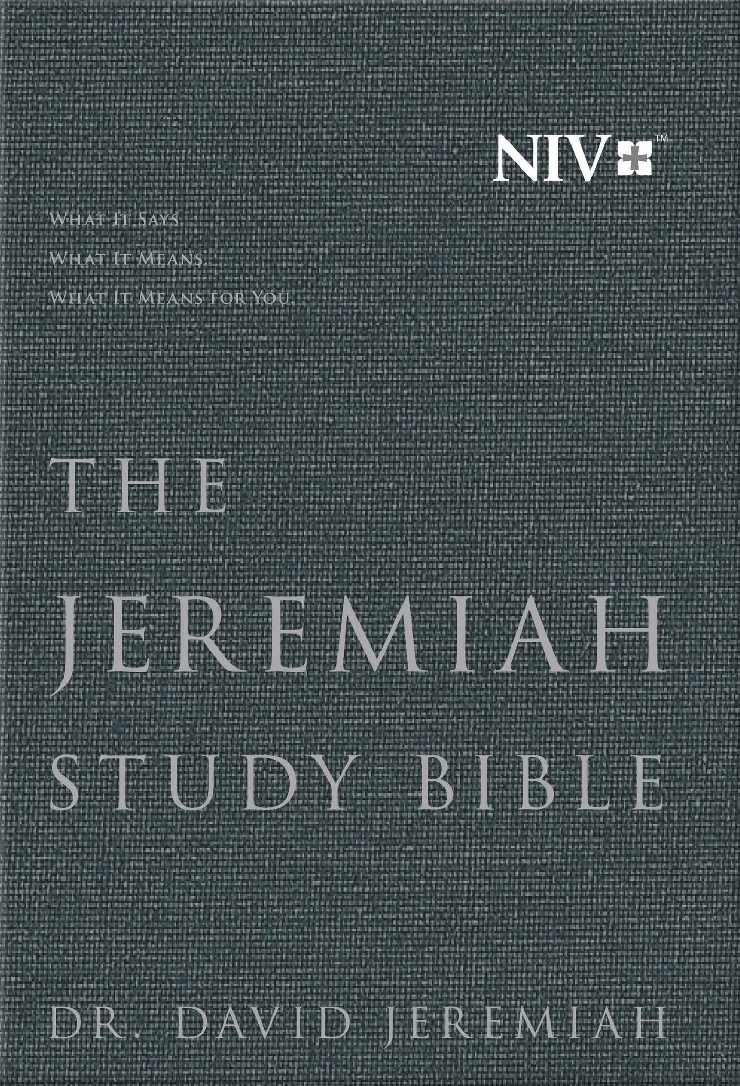 NIV The Jeremiah Study Bible-Charcoal Gray Cloth Over Board