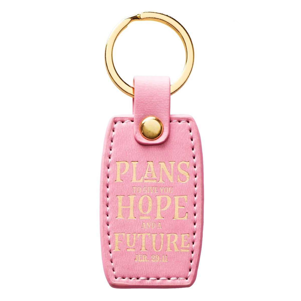 LuxLeather Keyring-Plans-Pink