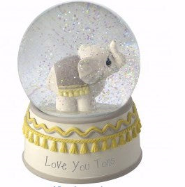 Snow Globe-Musical Elephant-Love You Tons (6")