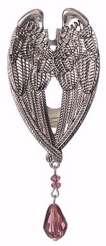 Visor Clip-Birthstone Angel-February (3.75")