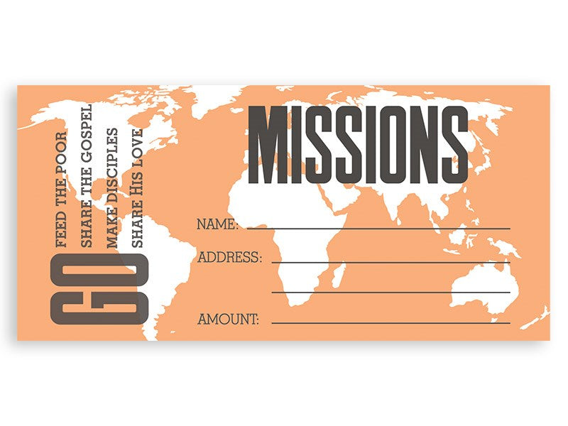 Offering Envelope-Missions (Pack Of 100)