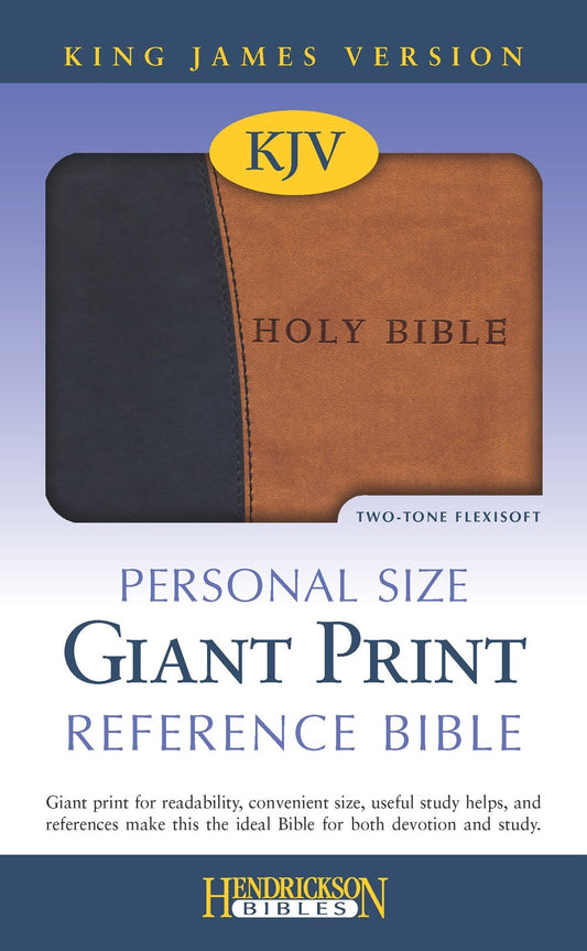KJV Personal Size Giant Print Reference Bible-Black/Tan Flexisoft
