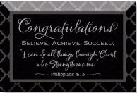 Plaque-Artisan Glass-Congratulations (Easel Backed) (6 x 4)