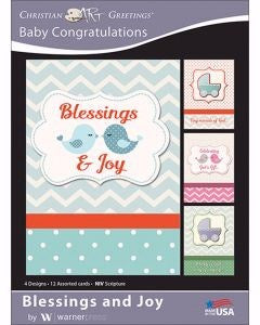 Card-Boxed-Blessings And Joy Assorted Baby Congratulation (NIV) (Box Of 12)