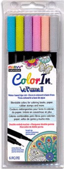 Pen-Marvy Leplume Ii Double-Ended Watercolor Marker Set-Pastel (6 Pieces)