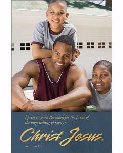 Bulletin-I Press Toward The Mark For The Prize (Men's Day) (Philippians 3:14  KJV) (Pack Of 100)