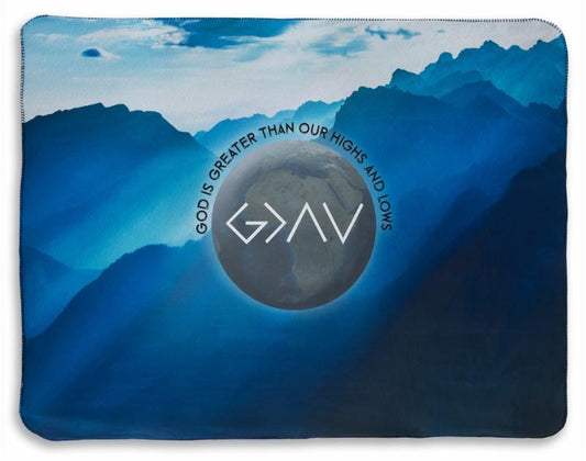 Throw Blanket-God Is Greater Than-Fleece (50" x 60") (#32160)
