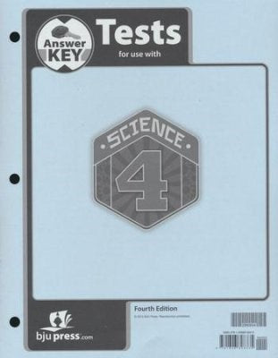 Science Grade 4 Tests Answer Key (4th Edition)