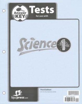 Science Grade 1 Tests Answer Key (3rd Edition)