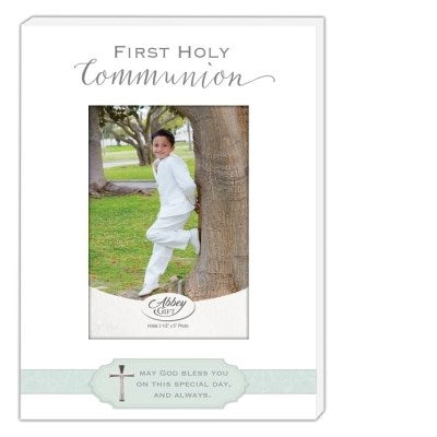 Frame-First Holy Communion-Teal Accented (Holds 4 x 6 Photo)