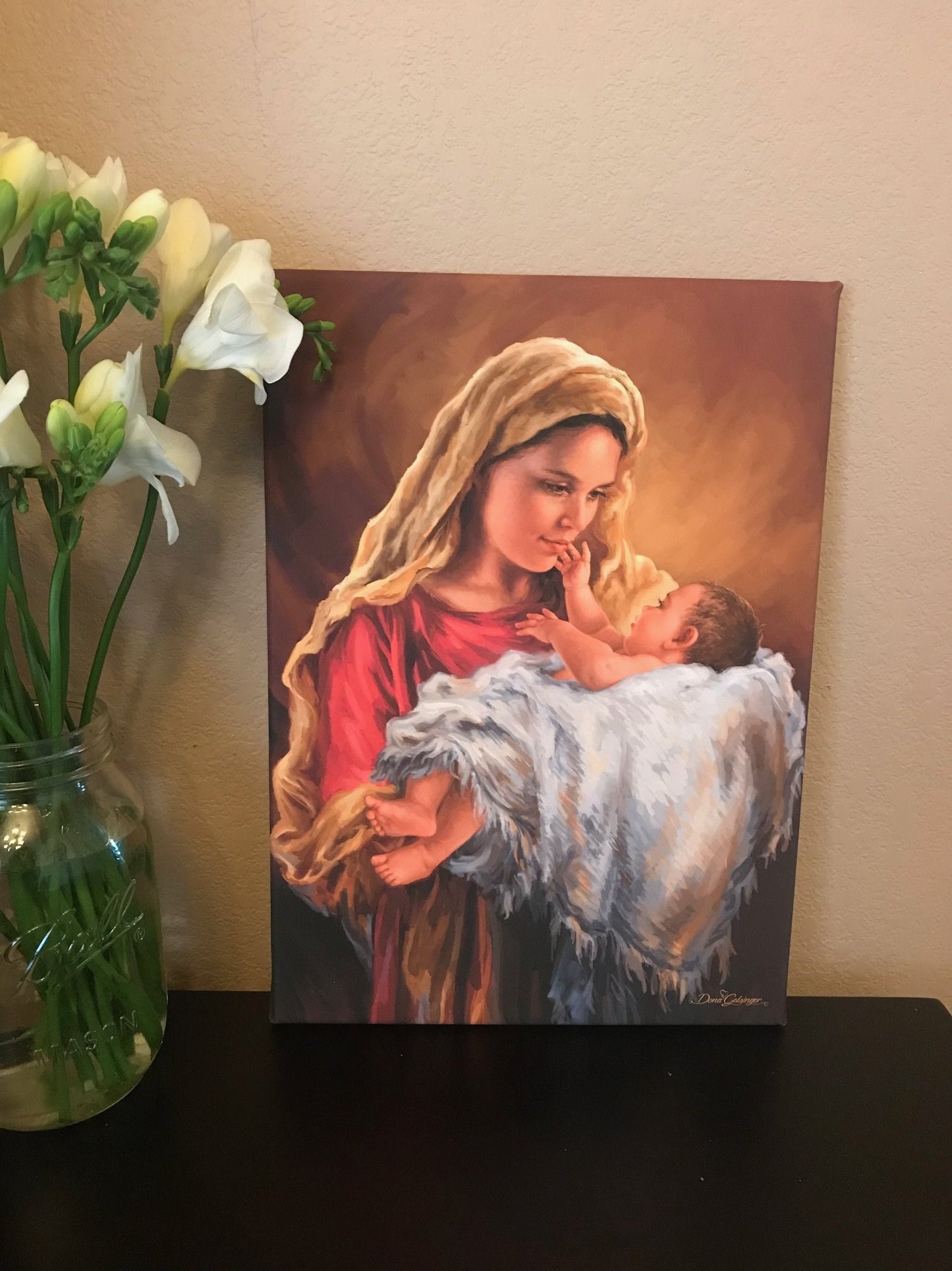 Frameless Canvas-God's Loving Touch (10 x 14)