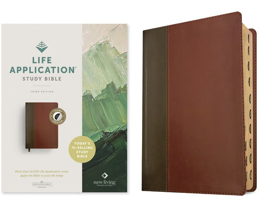 NLT Life Application Study Bible (Third Edition) (RL)-Brown/Tan LeatherLike Indexed