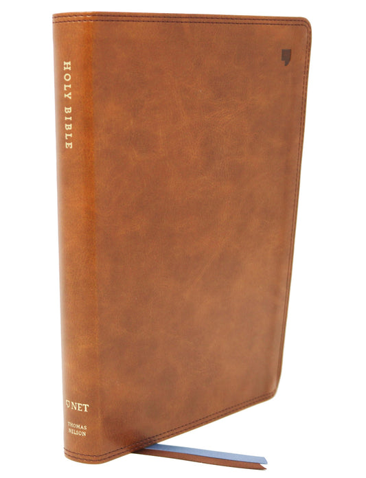NET Thinline Bible/Large Print (Comfort Print)-British Tan Leathersoft