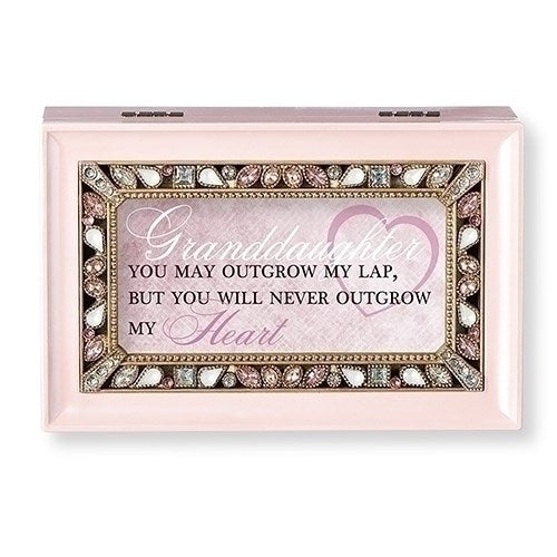 Music Box-Granddaughter-Heart-Pink/Sleeping Beauty (6.25" X 4" X 2.75)