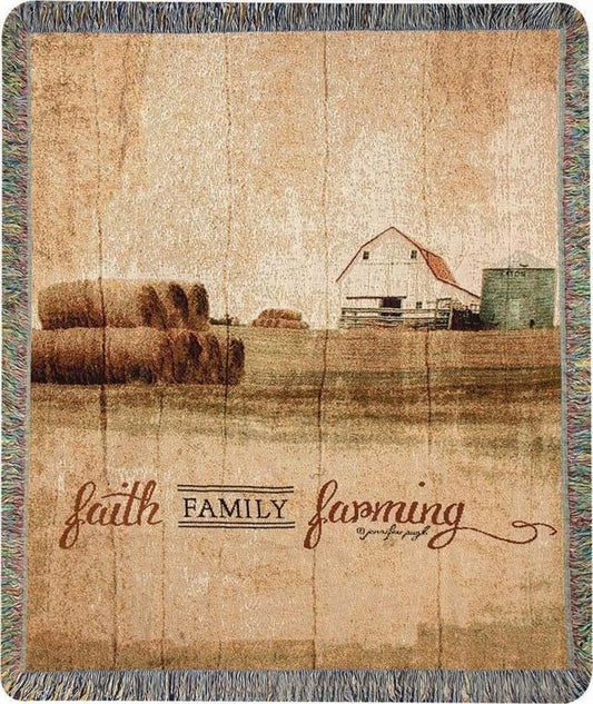 Throw-Faith Family Farming-Tapestry (50" x 60")