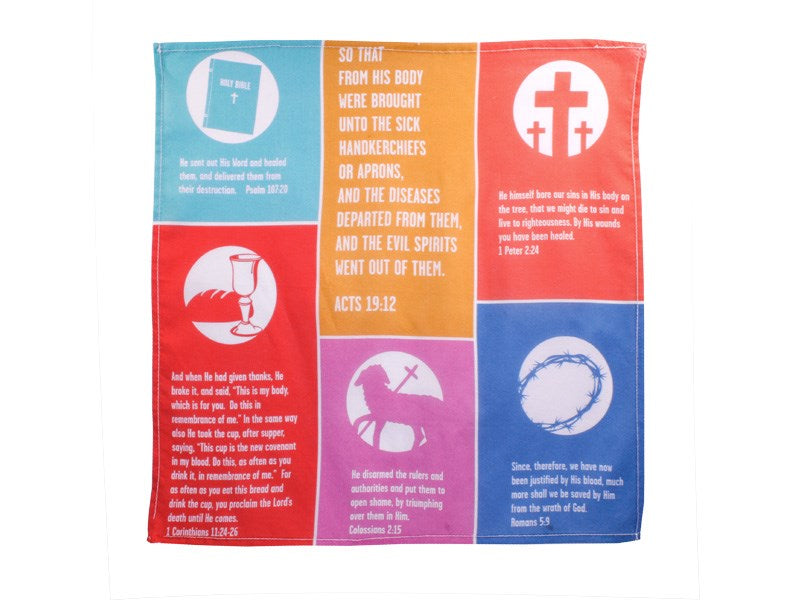 Prayer Cloth-Healing Verse Symbols (Pack Of 6)