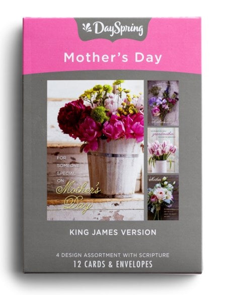 Card-Boxed-Mother's Day-Floral Bouquets Assortment (Box Of 12)