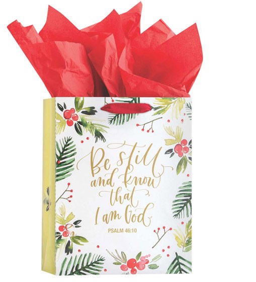Gift Bag-Specialty-Be Still-Psalm 46:10-Medium