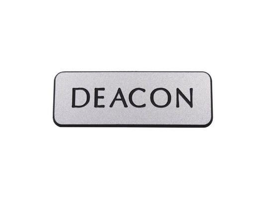 Badge-Contemporary-Deacon-Silver/Black-Magnetic Back
