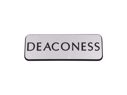Badge-Contemporary-Deaconess-Silver/Black-Pin Back