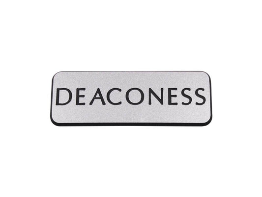 Badge-Contemporary-Deaconess-Silver/Black-Magnetic Back
