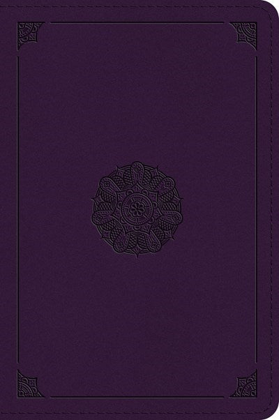 ESV Large Print Bible-Lavender Emblem Design TruTone