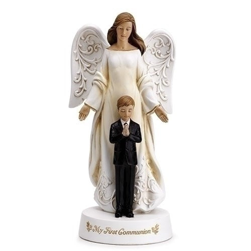 Figurine-Communion-Angel w/Boy (7.75")