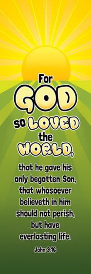 Bookmark-For God So Love The World (John 3:16) (Pack Of 25)